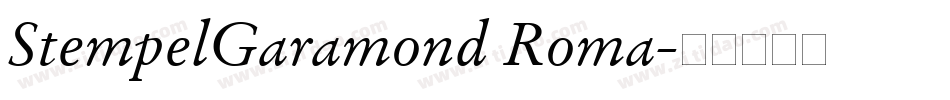 StempelGaramond Roma字体转换